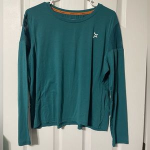 XL Orangetheory Fitness Cropped Teal Long Sleeve